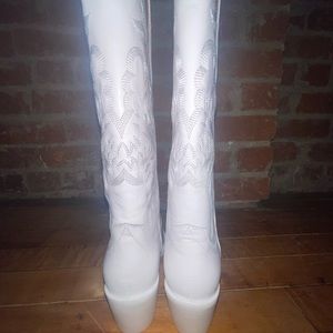 Jeffrey Campbell white cowboy boot
